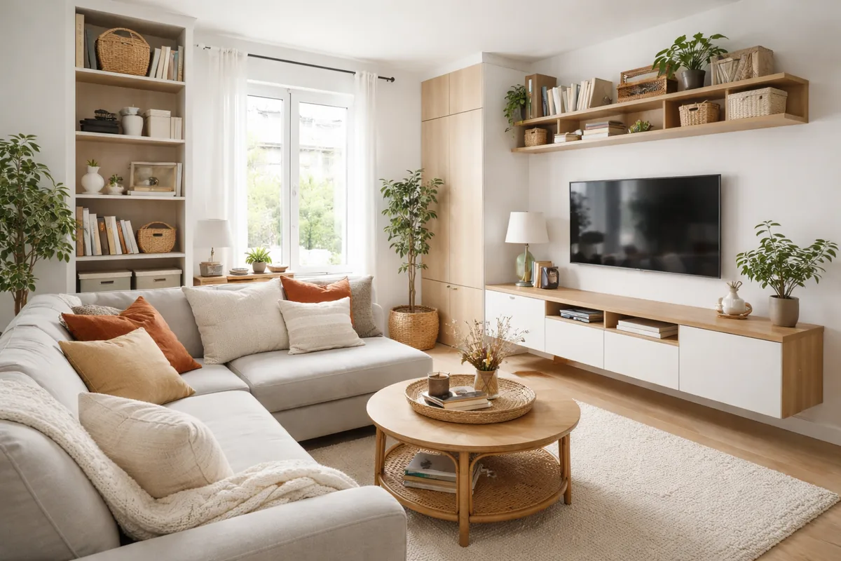 Idées pour gagner du rangement dans un petit salon
